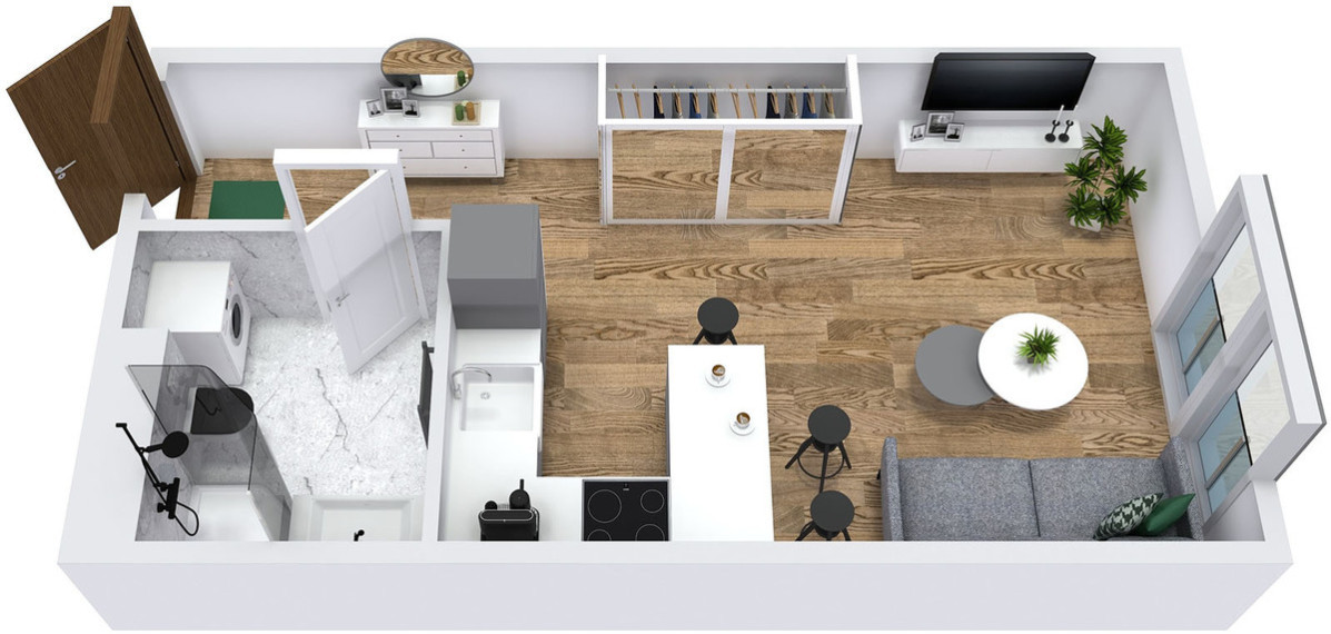 Parduodamas butas Kalvarijų g., Šnipiškės, Vilniaus m., Vilniaus m. sav., 25.9 m2 ploto, 1 kambariai 1