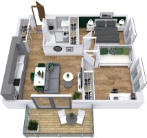 Parduodamas butas Kalvarijų g., Šnipiškės, Vilniaus m., Vilniaus m. sav., 53.11 m2 ploto, 3 kambariai 5