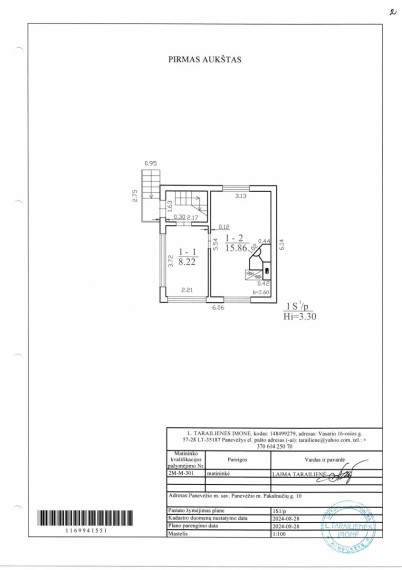 Parduodamas namas Pakalnučių g., Molainiai, Panevėžio m., Panevėžio m. sav., 55.92 m² ploto 3 kambariai 3