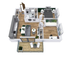 Parduodamas butas Kalvarijų g., Šnipiškės, Vilniaus m., Vilniaus m. sav., 53.27 m2 ploto, 3 kambariai 10