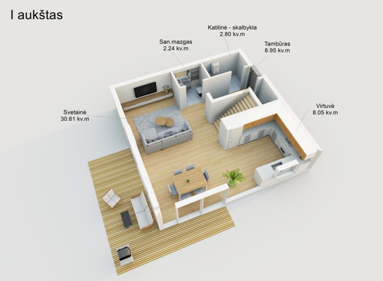 Parduodamas namas Vilniaus r. sav., Klevinės vs., `Girių, 104 m2 ploto, 2 aukštai 6