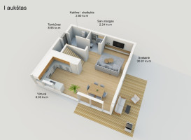 Parduodamas namas Vilniaus r. sav., Klevinės vs., `Girių, 118 m2 ploto, 2 aukštai 16
