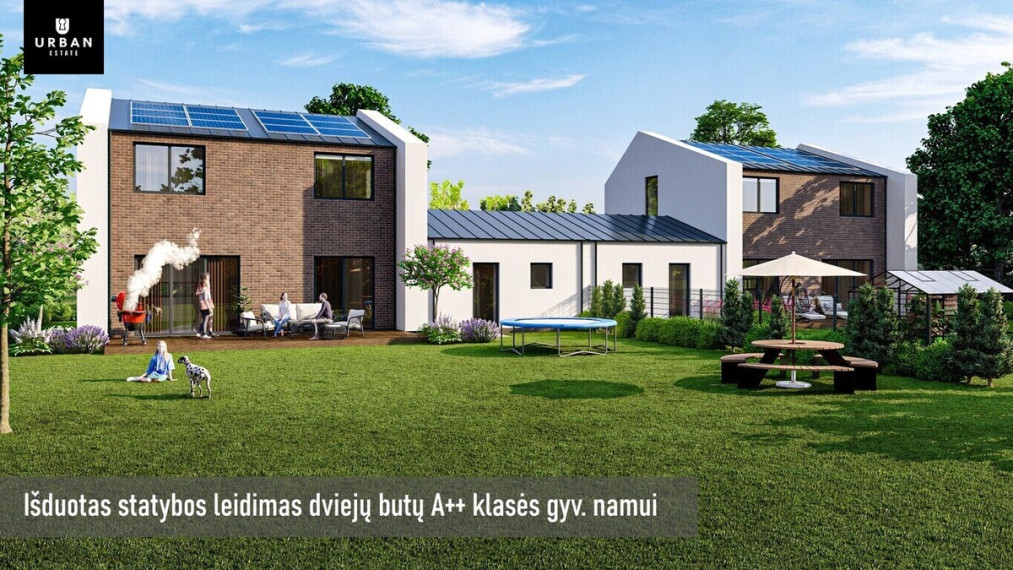 Parduodamas sklypas su projektu ir statybos leidimu dvibučiui namui, Sudervėje, Jaunimo g. 2