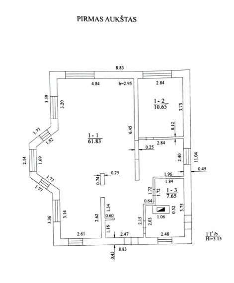Parduodamas namas Gegužės 1-osios g., Rudaminos mstl., Vilniaus r. sav., 149.27 m2 ploto, 2 aukštai 4
