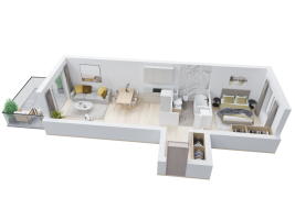 Parduodamas butas Pilkalnio g., Pilaitė, Vilniaus m., Vilniaus m. sav., 49.70 m² ploto 2 kambariai 14