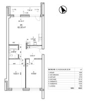 Parduodamas butas Leičių g., Pašilaičiai, Vilniaus m., Vilniaus m. sav., 82.05 m² ploto 3 kambariai 16