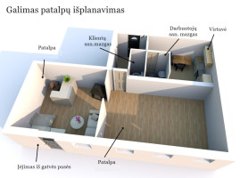 Nuomojamos administracinės, maitinimo patalpos Kaštonų g., Centras, Vilniaus m., Vilniaus m. sav., 60 m2 ploto 11