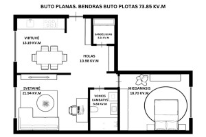 Parduodamas butas Laisvės pr., Pašilaičiai, Vilniaus m., Vilniaus m. sav., 73.85 m2 ploto, 3 kambariai 29