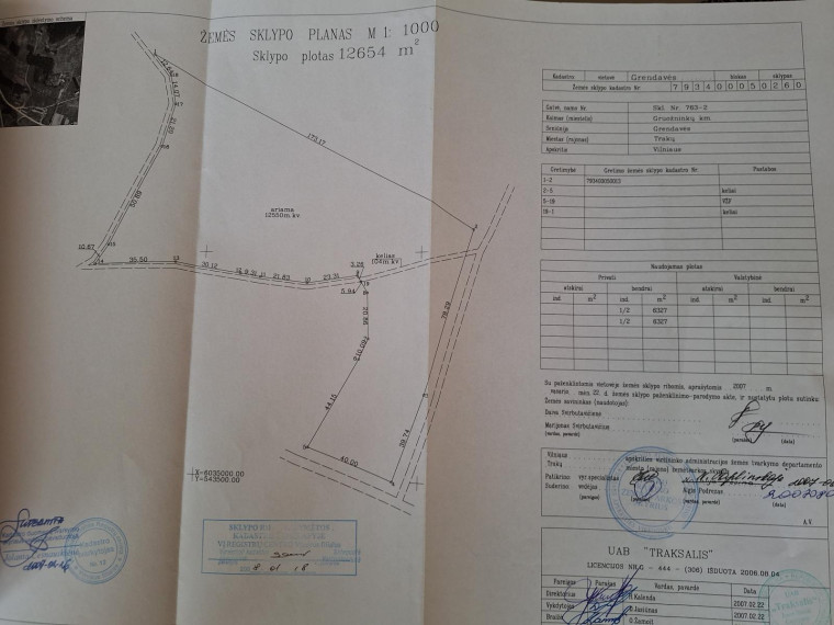 Parduodamas sklypas Gruožninkėlių k., Trakų r. sav., 126.54 a ploto 3