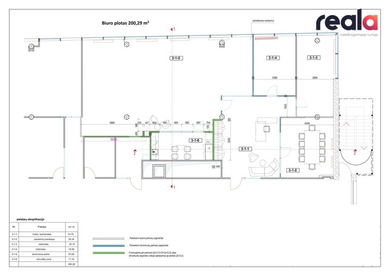 Nuomojamos biuro patalpos Kęstučio g., Žvėryne, Vilnius, 160 m²-202 m² ploto 9