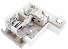 Parduodamas butas Gelvonų g., Šeškinė, Vilniaus m., Vilniaus m. sav., 56.66 m² ploto 3 kambariai 2