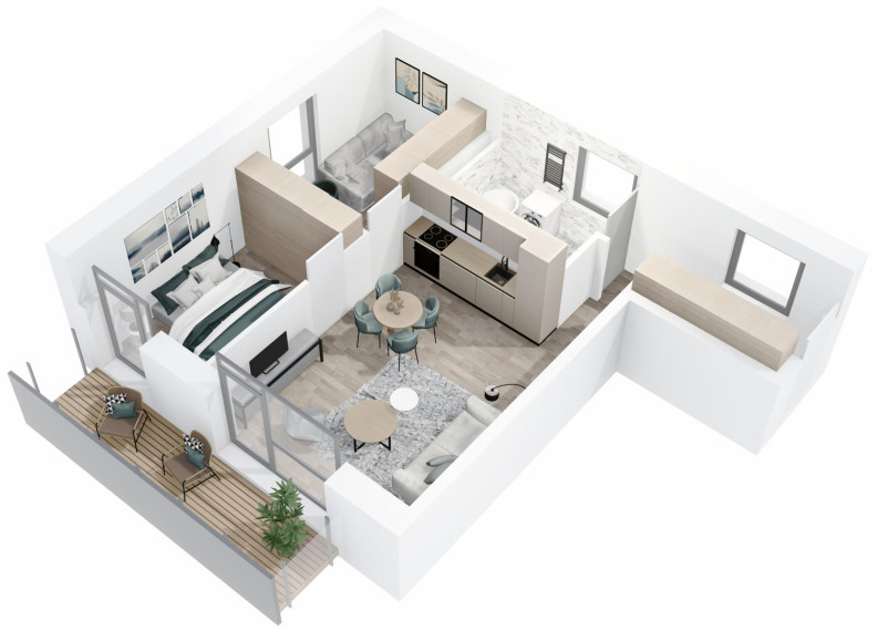 Parduodamas butas Gelvonų g., Šeškinė, Vilniaus m., Vilniaus m. sav., 56.66 m² ploto 3 kambariai 2