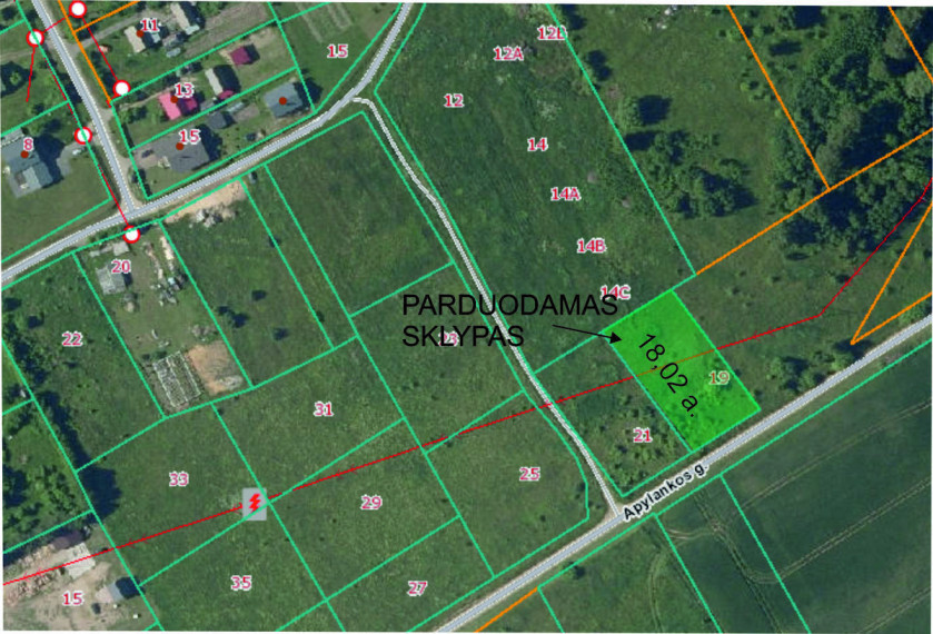 Parduodamas sklypas Jonavos r. sav., Užusalių k., Apylankos g.19, 18.02 a ploto 1