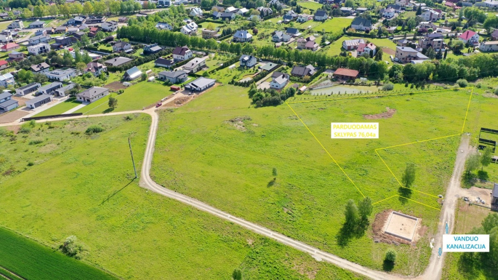 Parduodamas sklypas Erdvės g., Radikių k., Kauno r. sav., 76.04 a ploto 1
