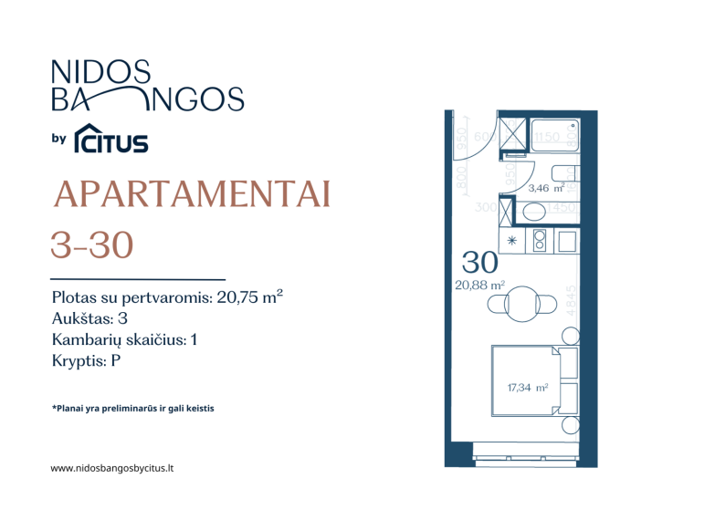 Parduodamas butas Skruzdynės g., Neringos m., Neringos sav., 20.75 m² ploto 1 kambarys 2