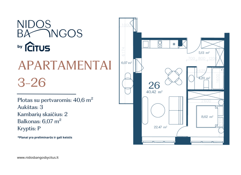 Parduodamas butas Skruzdynės g., Neringos m., Neringos sav., 40.60 m² ploto 2 kambariai 2