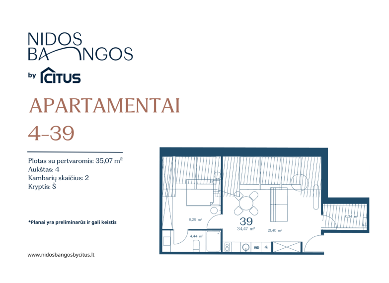 Parduodamas butas Skruzdynės g., Neringos m., Neringos sav., 56.28 m² ploto 2 kambariai 2