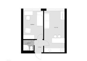 Parduodamas butas Šėtos g., Kėdainių m., Kėdainių r. sav., 33.31 m2 ploto, 2 kambariai 13