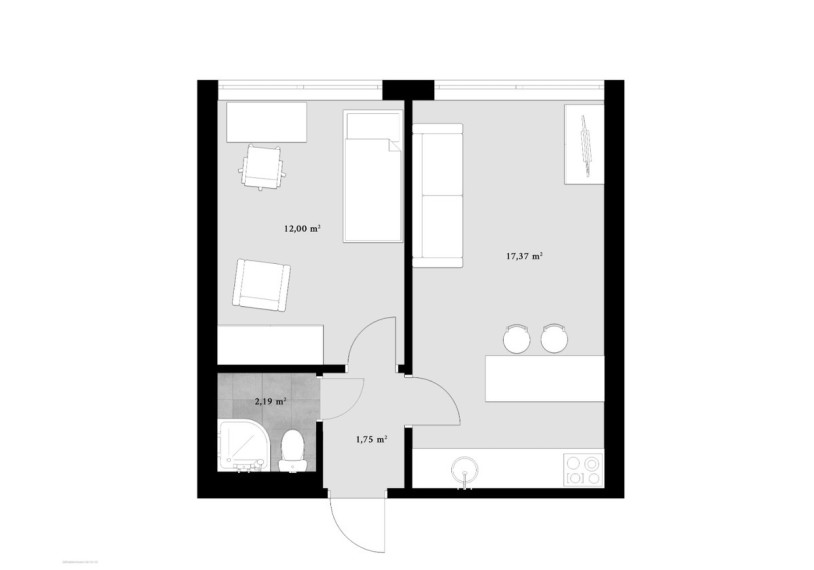Parduodamas butas Šėtos g., Kėdainių m., Kėdainių r. sav., 33.31 m2 ploto, 2 kambariai 13