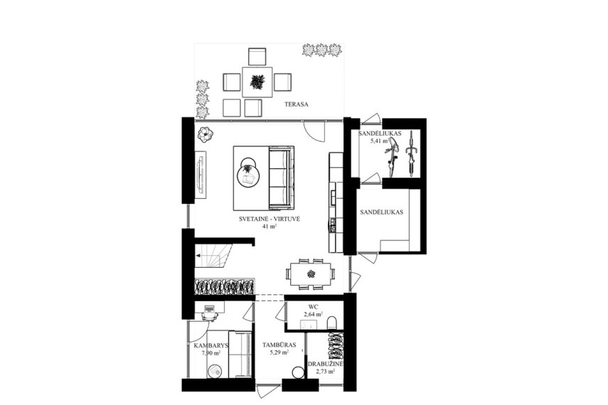 Parduodamas namas Bendorių k., Vilniaus r. sav., 119.6 m2 ploto, 2 aukštai 3