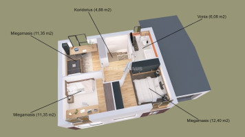Parduodamas namas Bičių g., Jakų k., Klaipėdos r. sav., 130 m2 ploto, 2 aukštai 16