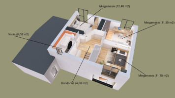 Parduodamas namas Bičių g., Jakų k., Klaipėdos r. sav., 130 m2 ploto, 2 aukštai 18