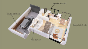 Parduodamas namas Bičių g., Jakų k., Klaipėdos r. sav., 130 m2 ploto, 2 aukštai 17