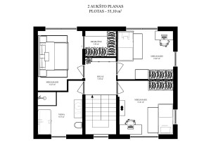 Parduodamas namas Saulės g., Avižieniai, Vilniaus m., Vilniaus m. sav., 142.55 m2 ploto, 2 aukštai 33