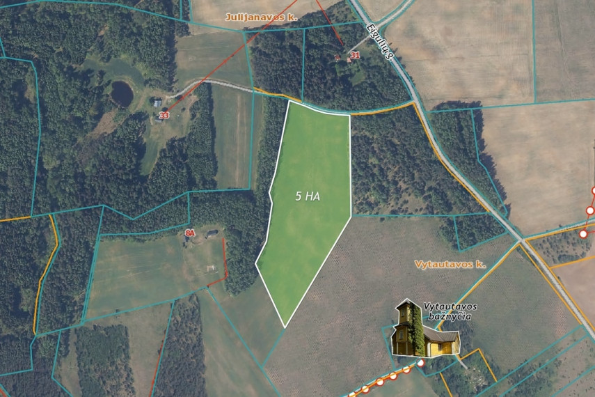 Parduodamas 5 ha sklypas Vytautavos kaime, Trakų r. 11