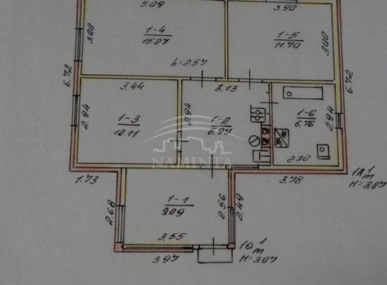 Parduodamas namas Kvietinių k., Klaipėdos r. sav., 62 m2 ploto, 1 aukštai 6