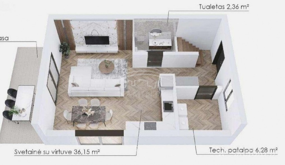 Parduodamas namas Slengių k., Klaipėdos r. sav., 90 m2 ploto, 2 aukštai 5