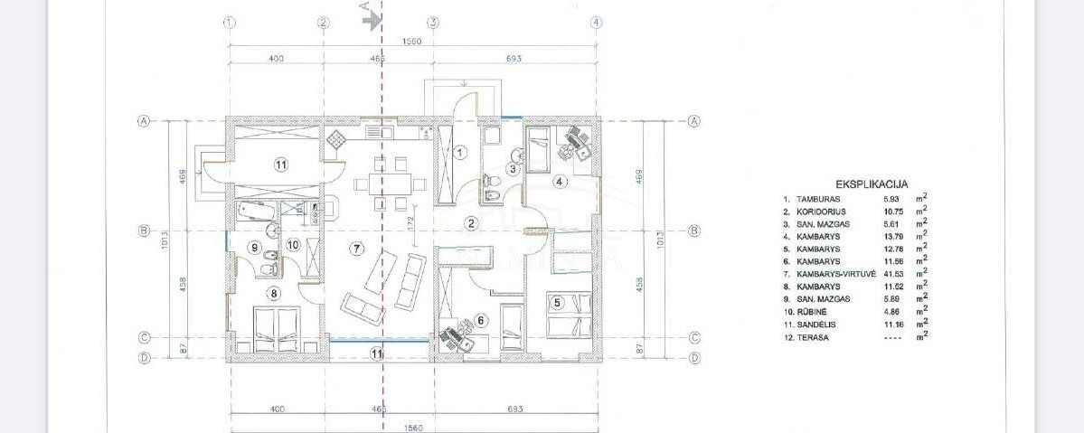 Parduodamas namas Klemiškės II k., Klaipėdos r. sav., 140 m2 ploto, 1 aukštai 1