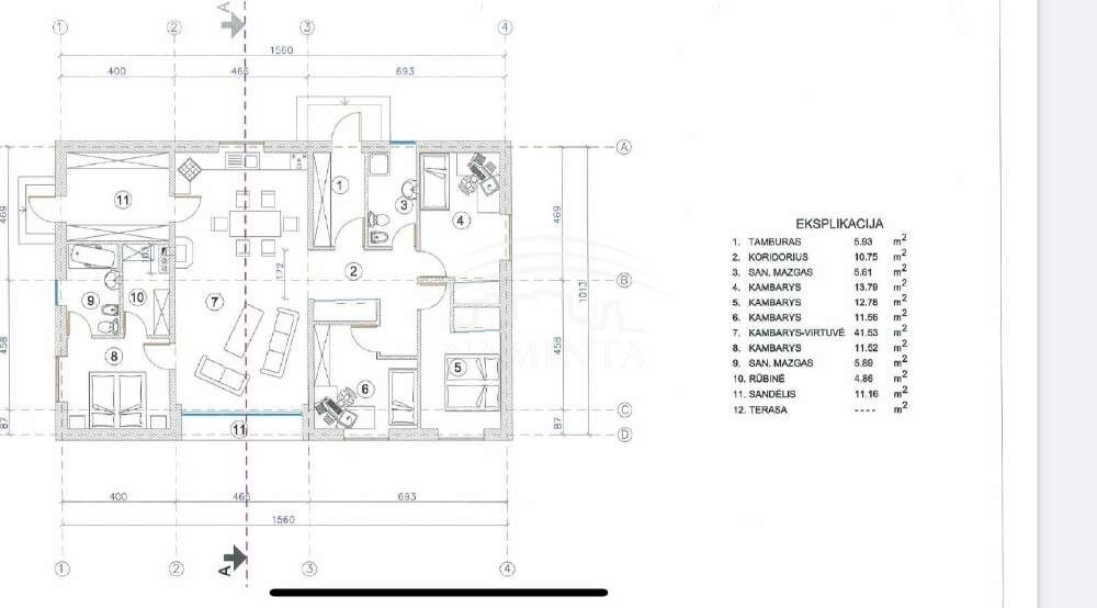 Parduodamas namas Klemiškės II k., Klaipėdos r. sav., 140 m2 ploto, 1 aukštai 4