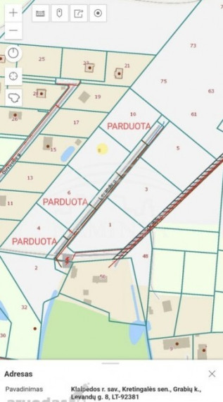 Parduodamas sklypas Grabių k., Klaipėdos r. sav., 33 a ploto 6