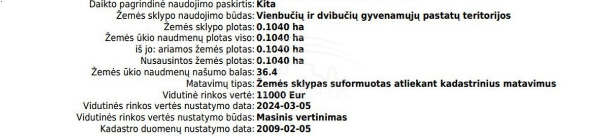 Parduodamas sklypas Kretingos m., Kretingos r. sav., 10 a ploto 1