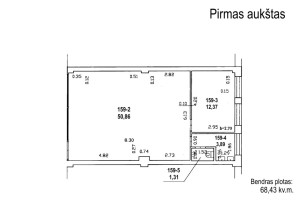 Nuomojamos administracinės, maitinimo, paslaugų, prekybos, sandėliavimo patalpos Fabijoniškių g., Fabijoniškės, Vilniaus m., Vilniaus m. sav., 136.8 m2 ploto 17
