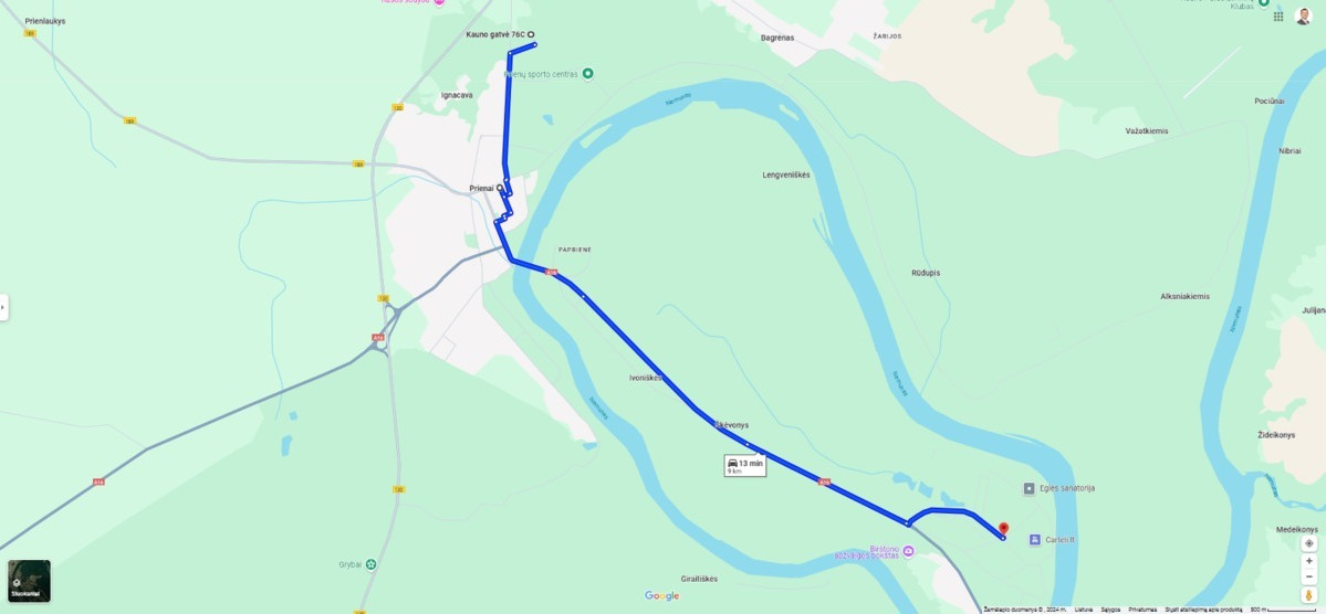 Parduodamas  sklypas Prienų r. sav., Mačiūnų k., Kauno, 60.03 a ploto 9