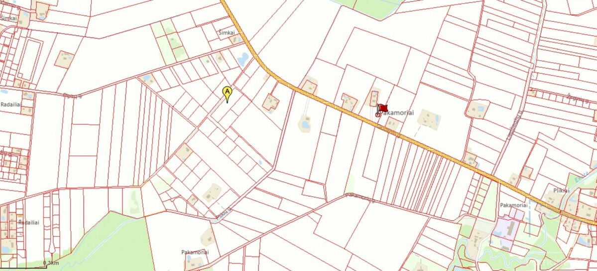 Parduodamas  sklypas Pakamorių k., Klaipėdos r. sav., 105 a ploto 7