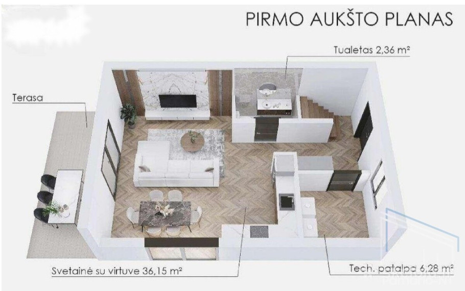 Parduodamas namas Slengių k., Klaipėdos r. sav., 90 m2 ploto 5