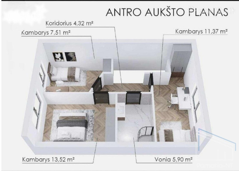 Parduodamas namas Slengių k., Klaipėdos r. sav., 90 m2 ploto 6