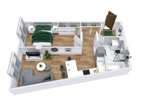 Parduodamas butas Kalvarijų g., Šnipiškės, Vilniaus m., Vilniaus m. sav., 45.26 m2 ploto, 2 kambariai 10
