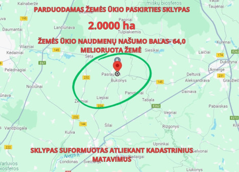 Parduodamas  sklypas Rukuižių k., Jonavos r. sav., 200 a ploto