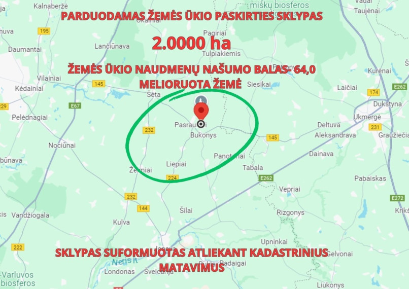 Parduodamas sklypas Rukuižių k., Jonavos r. sav., 200 a ploto 1