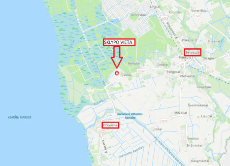 Parduodamas  sklypas Pjaulių k., Klaipėdos r. sav., 77 a ploto
