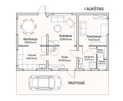 Parduodamas namas Birelių Sodų 2-oji g., Verkiai, Vilniaus m., Vilniaus m. sav., 129.44 m2 ploto, 1 aukštai 6