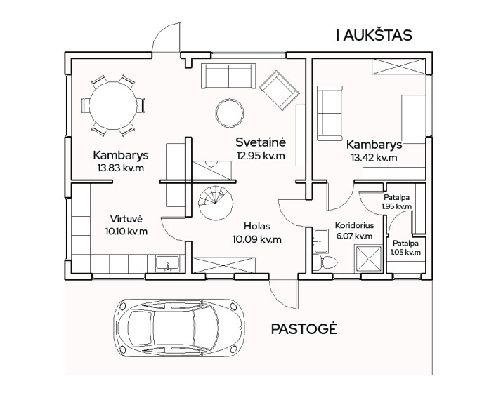 Parduodamas namas Birelių Sodų 2-oji g., Verkiai, Vilniaus m., Vilniaus m. sav., 129.44 m2 ploto, 1 aukštai 6
