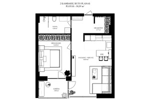 Parduodamas butas Vytauto Žalakevičiaus g., Antakalnis, Vilniaus m., Vilniaus m. sav., 58.59 m2 ploto, 2 kambariai 28