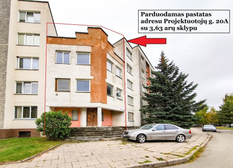 Parduodamos administracinės, kitos paskirties, paslaugų, prekybos patalpos Projektuotojų g., Kniaudiškiai, Panevėžio m., Panevėžio m. sav., 139.22 m2 ploto