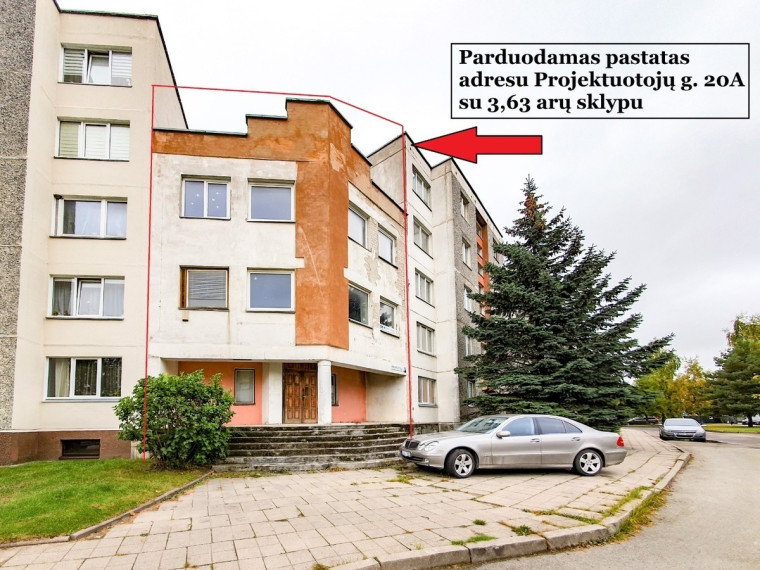 Parduodamos administracinės, kitos paskirties, paslaugų, prekybos patalpos Projektuotojų g., Kniaudiškiai, Panevėžio m., Panevėžio m. sav., 139.22 m2 ploto 1