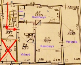 Parduodamas butas Ryto a., Eržvilko mstl., Jurbarko r. sav., 65.31 m2 ploto, 2 kambariai 13